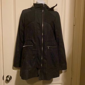 Charcoal hooded wool coat by Rue 21